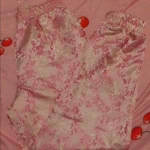 Floral print pink pants cargo pants 💗